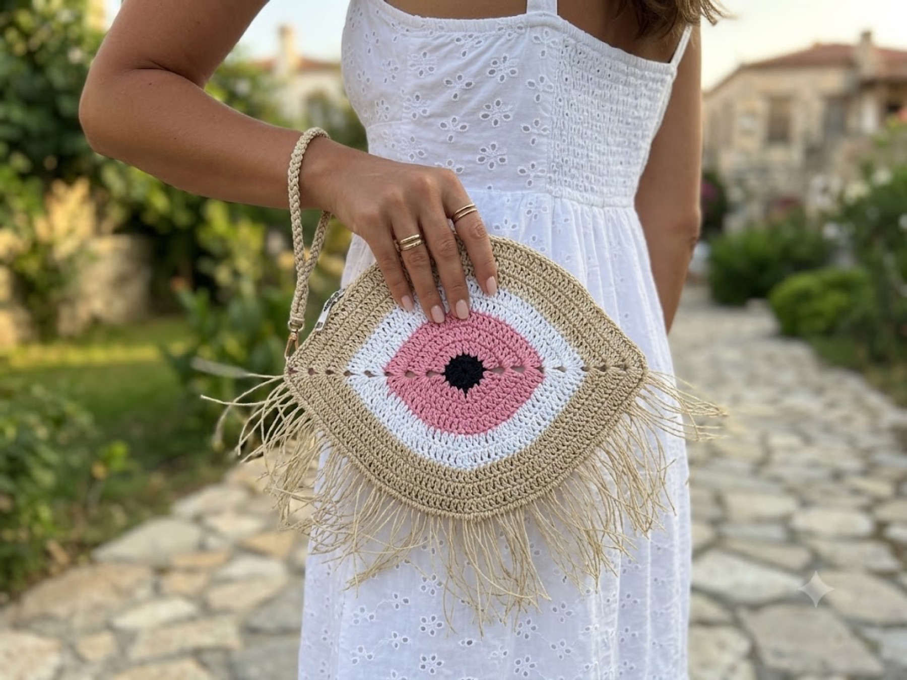 Nazar Clutch Pembe - Nazar clutch