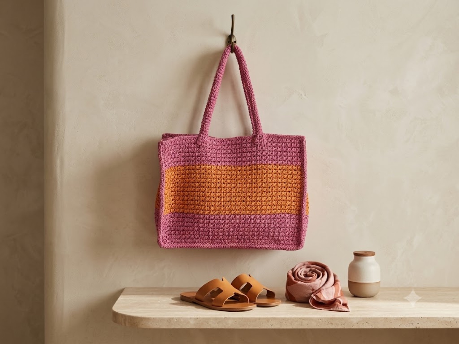 Pink Orange Tote 4