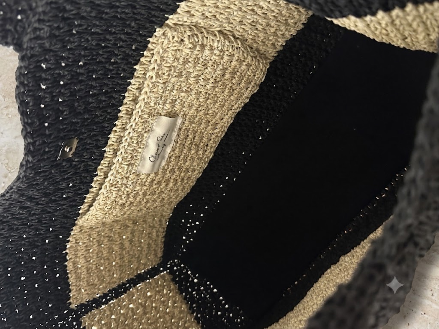 Siyah Krem Tote 3